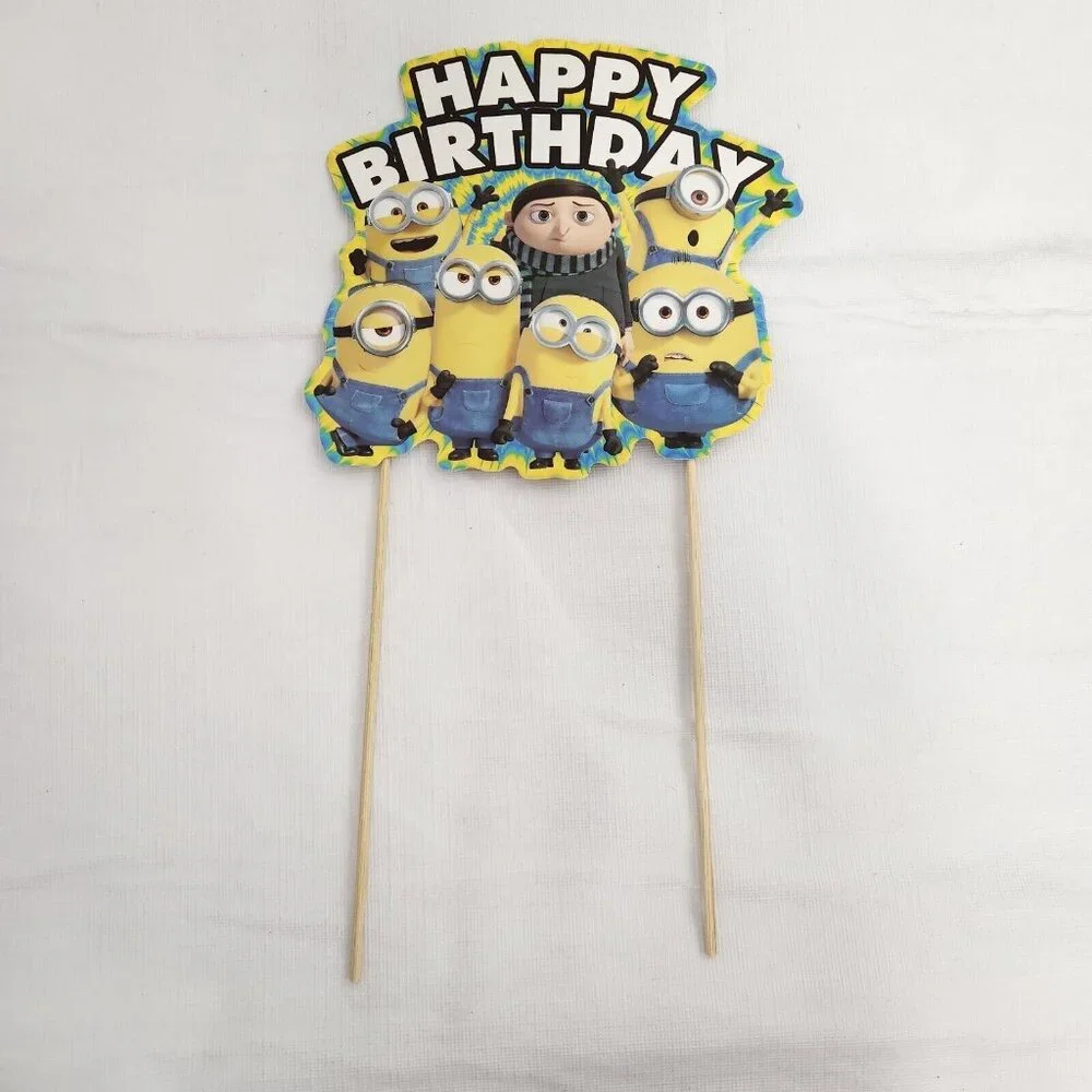Minions Birthday Party Cake Topper Paper